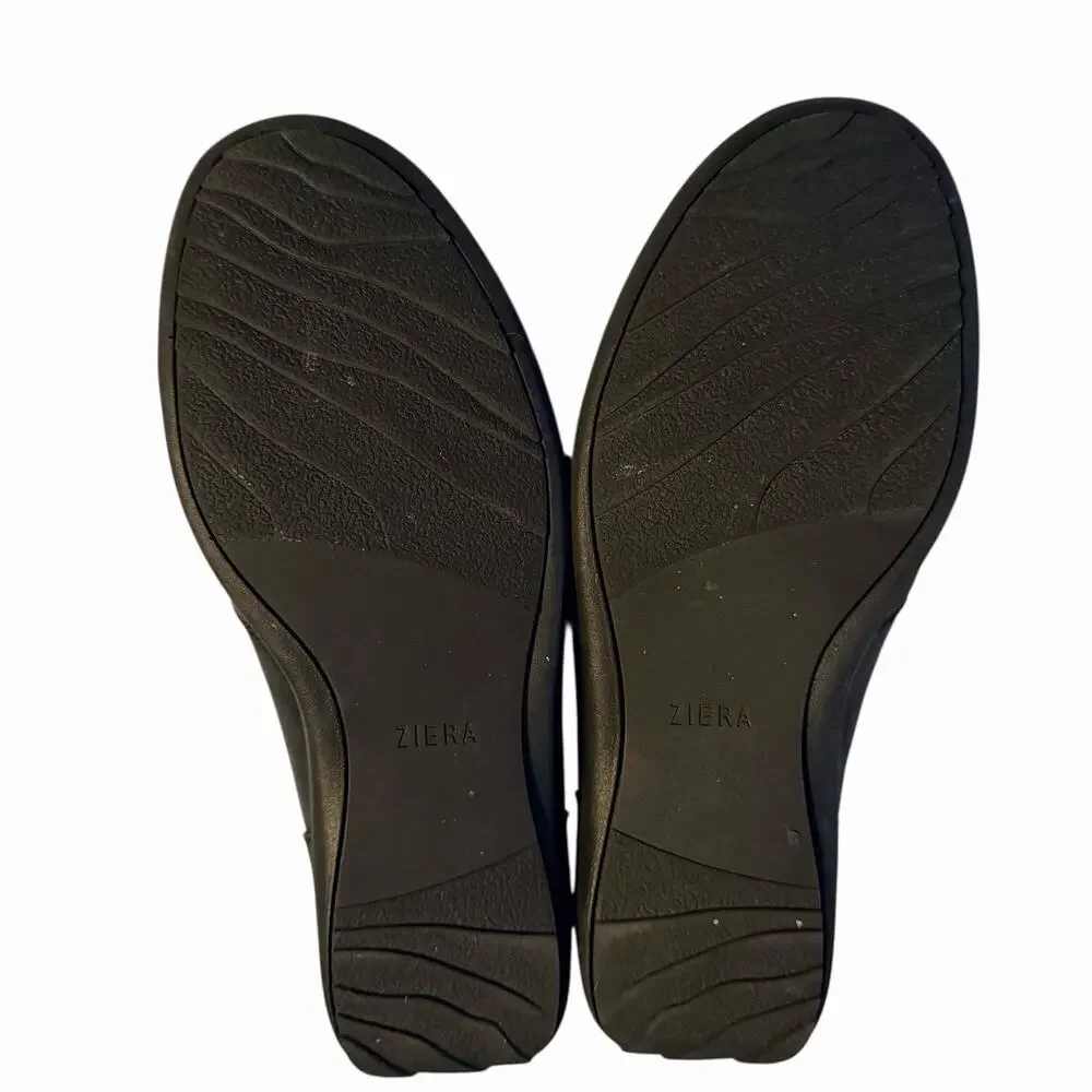 Ziera Sage Women’s Black Leather Comfort Shoes EU 38 / US 7.5–8 Side Zip Nursing